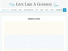 Tablet Screenshot of livelikeagoddess.com